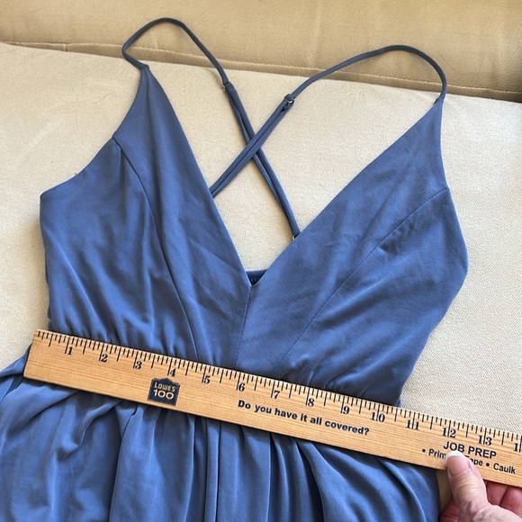 Urban Outfitters Blue Jumpsuit Tuta UO Blu Molly Cupro Culotte Women’s Size XS‎ - Picture 8 of 11